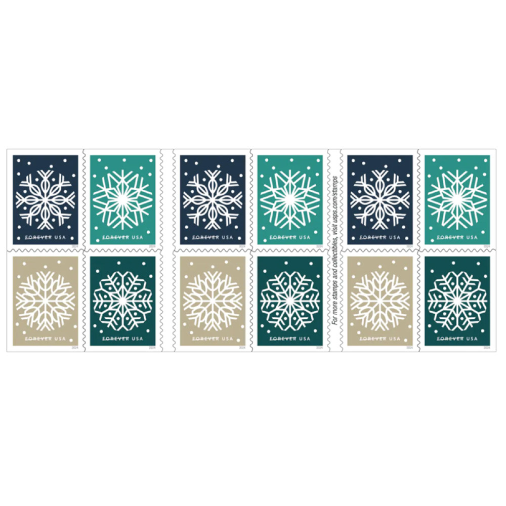 (2024) Winter Whimsy Stamps, Book of 20 Forever | Multiple Stamp Designs