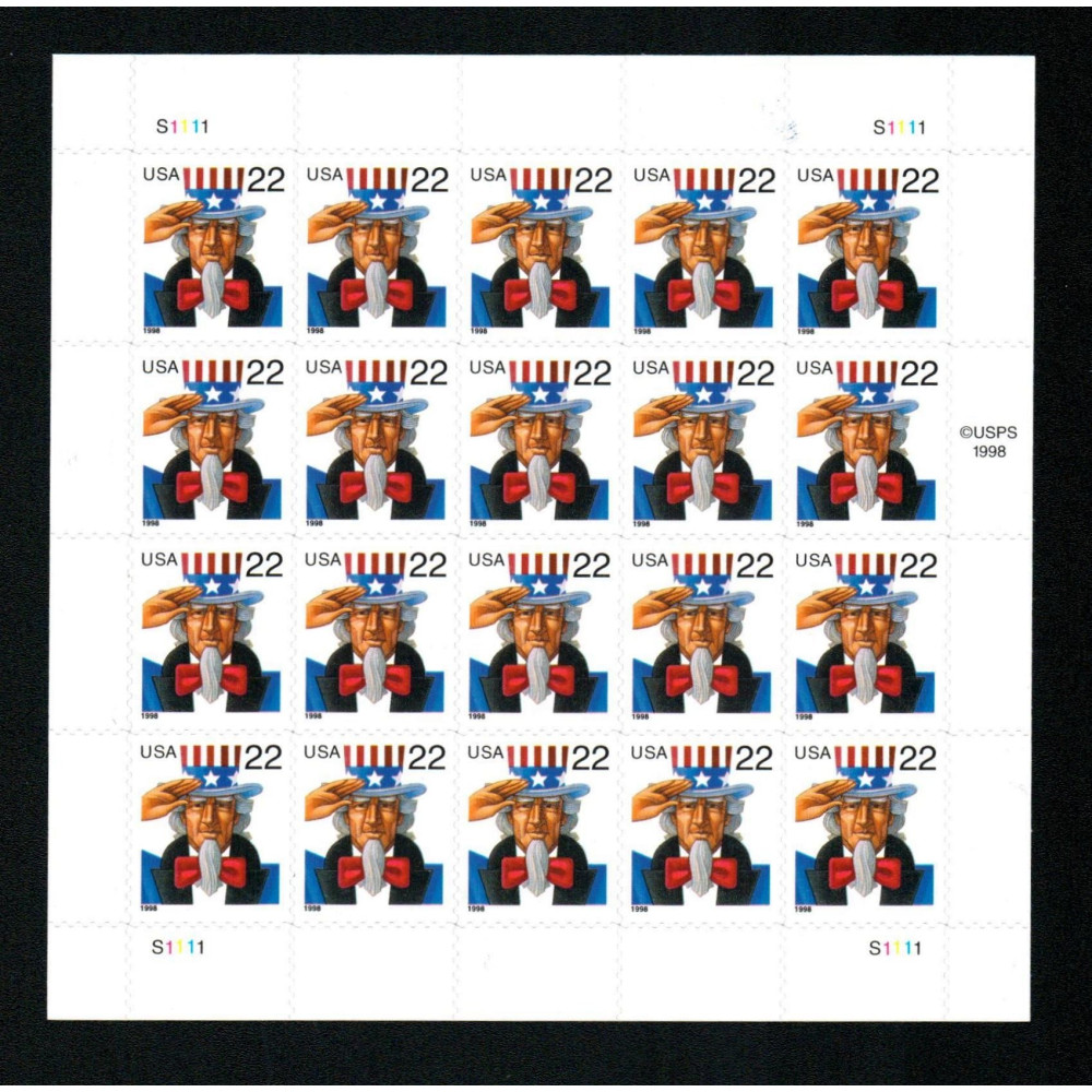 (1998) US Uncle Sam Postage Stamps