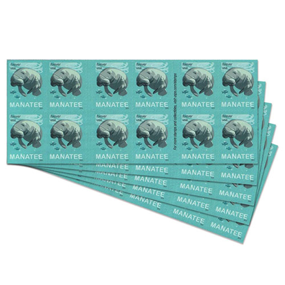 (2024) USPS Save Manatees Forever Stamps