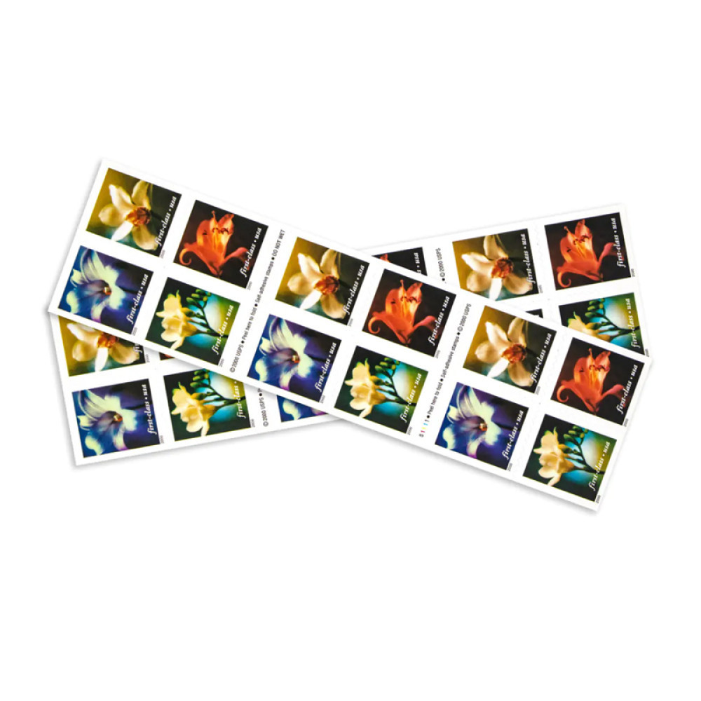 (2000) US 34c Self Adhesive Four Flowers First Class Stamps