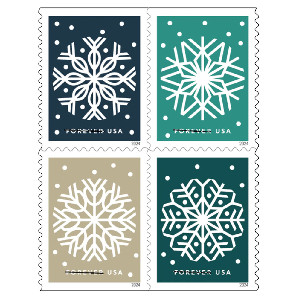 (2024) Winter Whimsy Stamps, Book of 20 Forever | Multiple Stamp Designs
