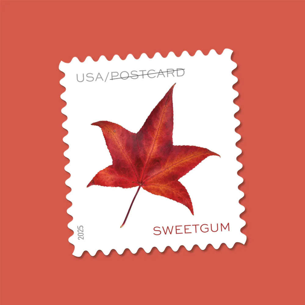 (2025) Vibrant Leaves Postcard Stamps, Sheet of 20 | Multiple Stamp Designs and Formats