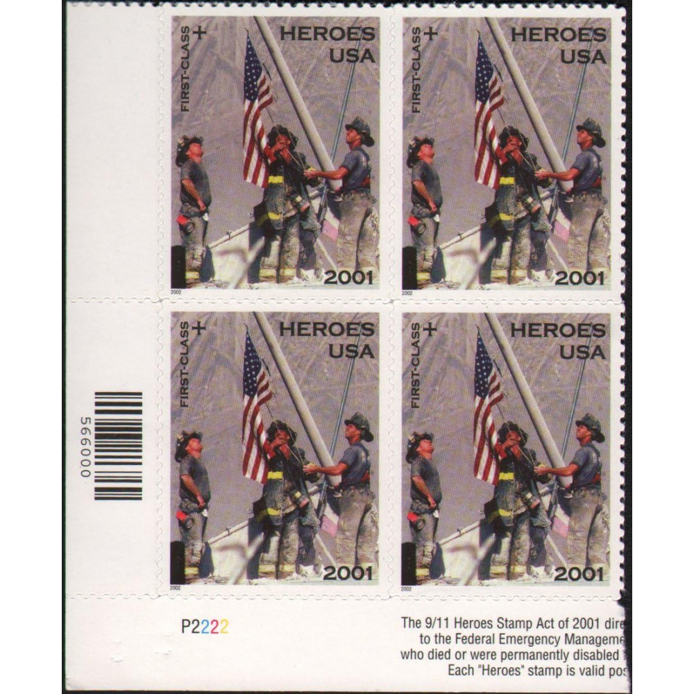 (2001) US America Responds 9-11 Heroes Postage Stamps