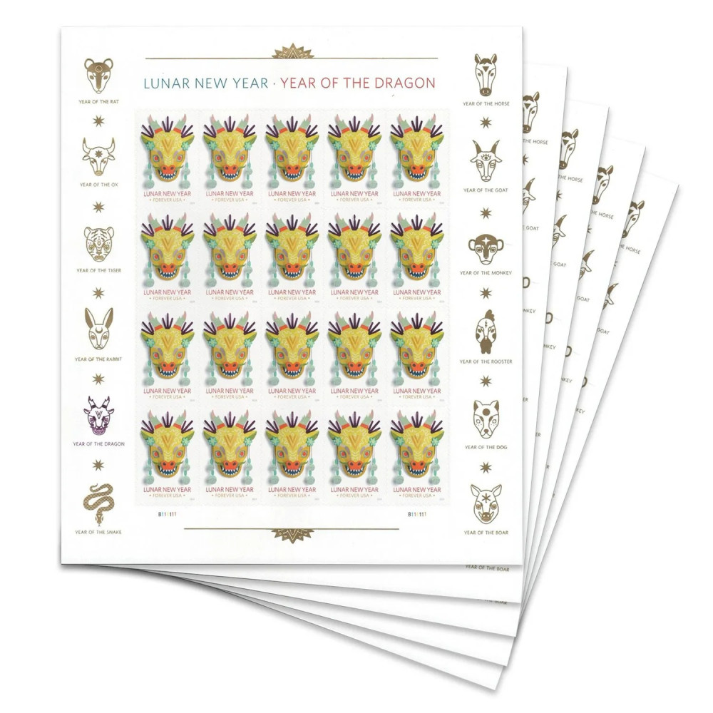 (2024) Lunar New Year Stamps - the Year of the Dragon