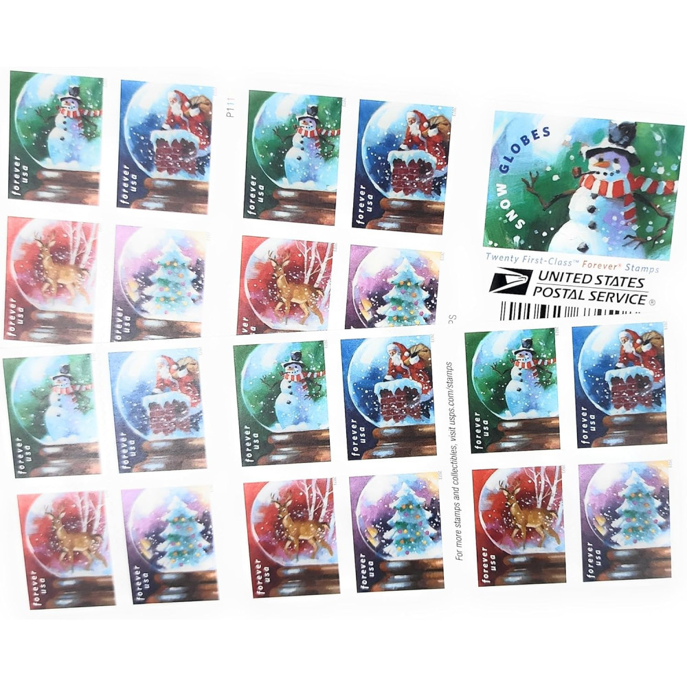 (2023) US Snow Globes Booklet Stamps