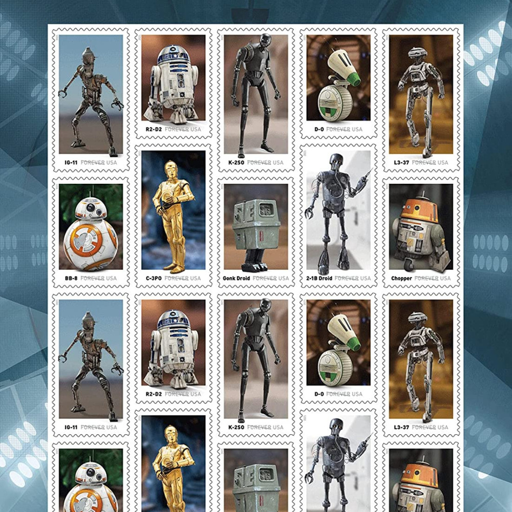 (2021) USPS Star Wars Droids Forever Postage Stamps